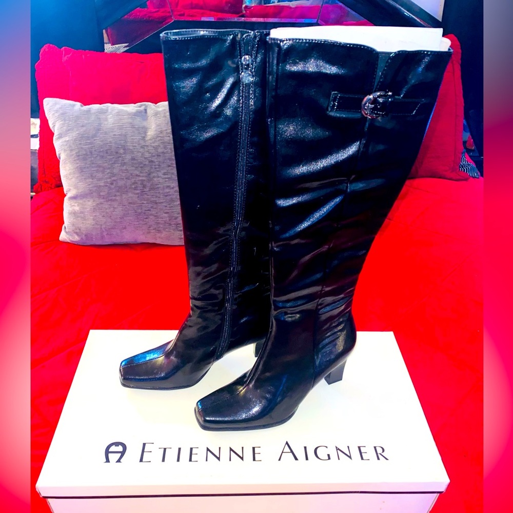 Etienne Aigner Women's Black Knee-High Boots